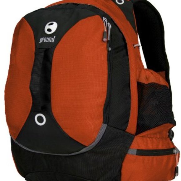 Rugged Muav Backpack by Groundwear  Orange & Black - Picture 1 of 8